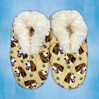 Show full view: E&S PETS Basset Hound Slippers, Yellow, one size slide 3 of 5