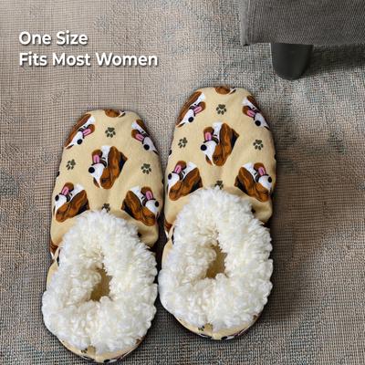 Show full view: E&S PETS Basset Hound Slippers, Yellow, one size slide 4 of 5