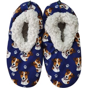 E&S PETS Jack Russell Slippers, Blue, one size