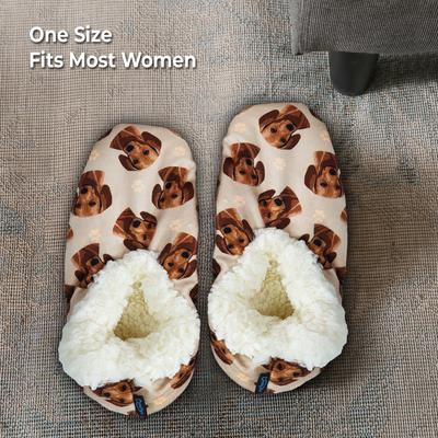 Show full view: E&S PETS Red Dachshund Slippers, Cream, one size slide 4 of 5