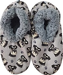 E&S PETS Schnauzer Slippers, Grey, one size
