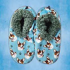 E&S PETS Welsh Corgi Slippers, Light Blue, one size slide 2 of 4