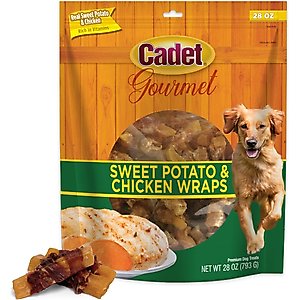 Cadet Gourmet Chicken-Wrapped Sweet Potato Dog Treat Wraps, 28-oz