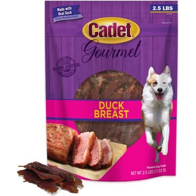 Cadet Cadet Gourmet Duck Breast Jerky Treats Duck Flavor Dog Treats, 40-oz pouch