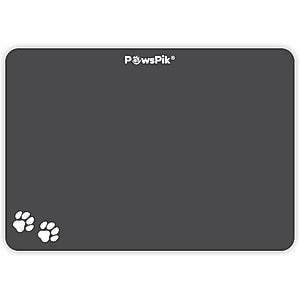PawsPik Fast Absorbing Cat & Dog Food Mat, Black, Medium