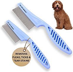 We Love Doodles Face & Flea Dog Comb, 2 pack