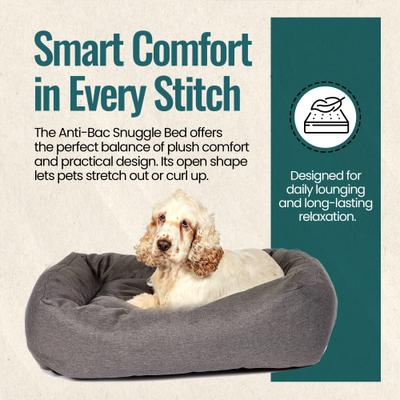 Show full view: DANISH DESIGN Anti-Bacterial Snuggle Dog & Cat Bed, Grey, Small slide 5 of 7