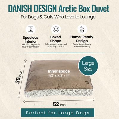 Show full view: DANISH DESIGN Arctic Box Duvet Dog & Cat Bed, Grey, Large slide 2 of 6