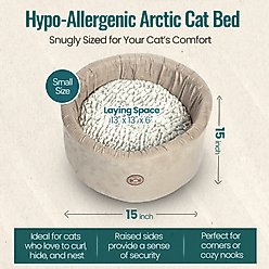 DANISH DESIGN Hypo-Allergenic Arctic Cat Bed, Grey, Small slide 2 of 6