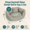 Show in main carousel: DANISH DESIGN Vintage Dogstooth Deluxe Slumber Dog & Cat Bed, Grey, Small slide 2 of 7