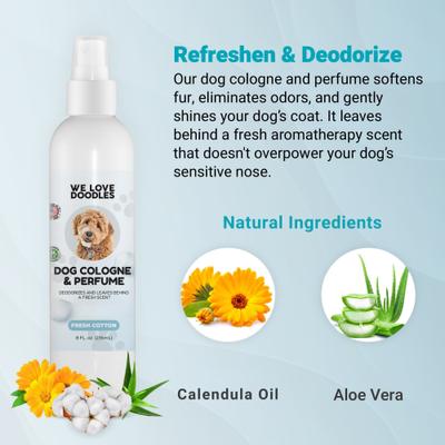 Show full view: We Love Doodles Dog Cologne Spray, Fresh Cotton Scent, 8-fl oz bottle slide 3 of 7