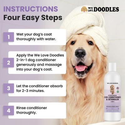 Show full view: We Love Doodles 4-in-1 Dog Conditioner & Detangler, 16-fl oz bottle slide 5 of 7
