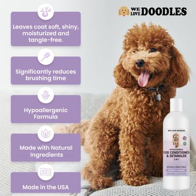 Show full view: We Love Doodles 4-in-1 Dog Conditioner & Detangler, 16-fl oz bottle slide 2 of 7