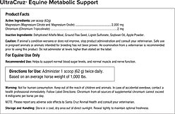 UltraCruz Metabolic Support Pellets Horse Supplement, 10-lb bag slide 2 of 4
