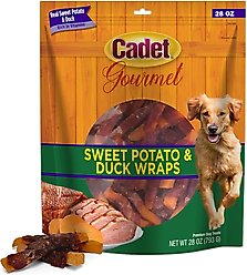 Cadet Gourmet Sweet Potato & Duck Wrapped Dog Treat Wraps, 28-oz