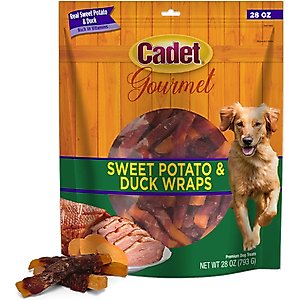 Cadet Gourmet Sweet Potato & Duck Wrapped Dog Treat Wraps, 28-oz