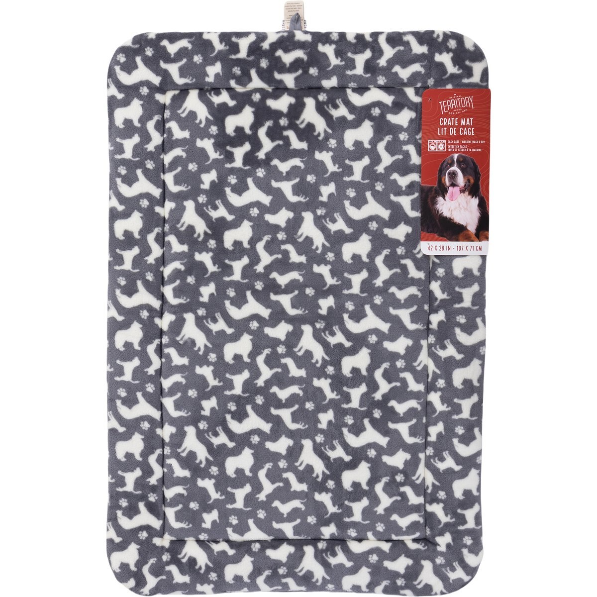 Territory Dogs Crate Mat, Grey, 42-in