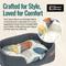 Show in main carousel: DANISH DESIGN Hypo-Allergenic Colour Block Steel Lux Slumber Dog & Cat Bed, Steel, Small slide 5 of 8