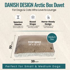 DANISH DESIGN Arctic Box Duvet Dog & Cat Bed, Grey, Medium slide 2 of 5