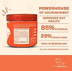 Pawfect Pumpkin Purge All Natural Grain-Free Dog Food topper, 8.81-oz jar slide 2 of 7