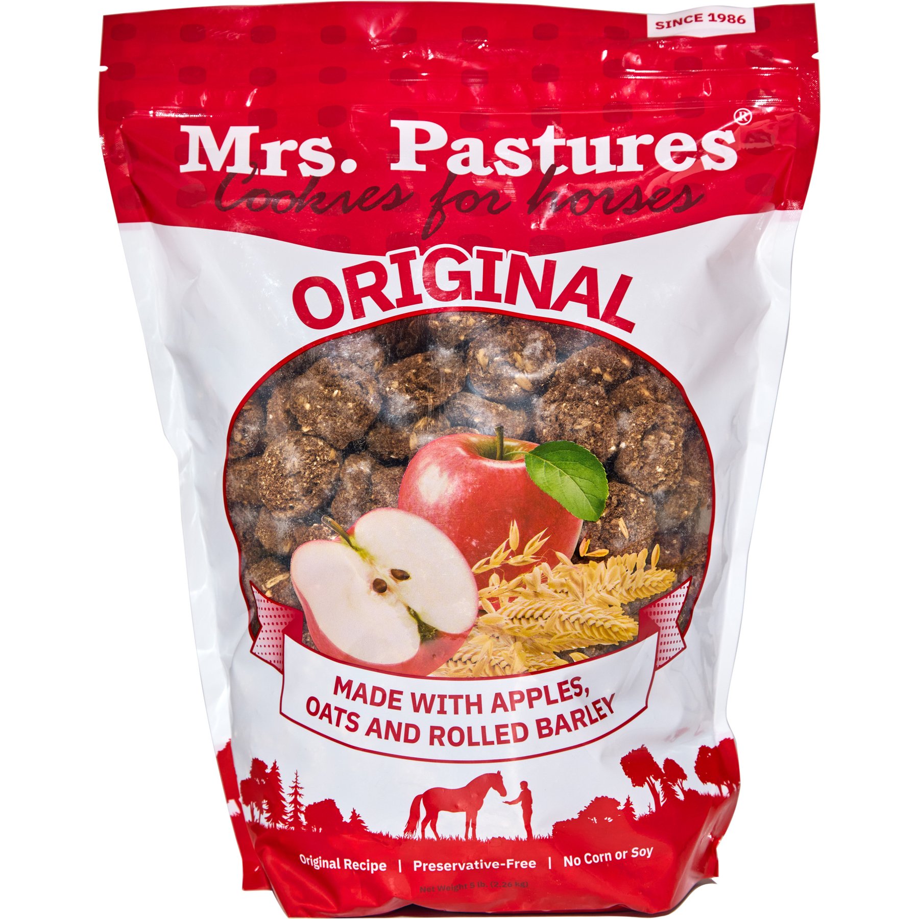 Mrs. Pastures Horse Cookies All-Natural Apple Horse Treats, 5-lb bag