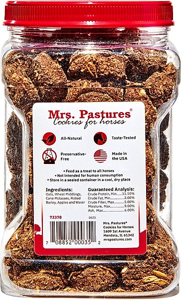 Show full view: Mrs. Pastures Horse Cookies All-Natural Apple Horse Treats, 32-oz jar slide 2 of 5