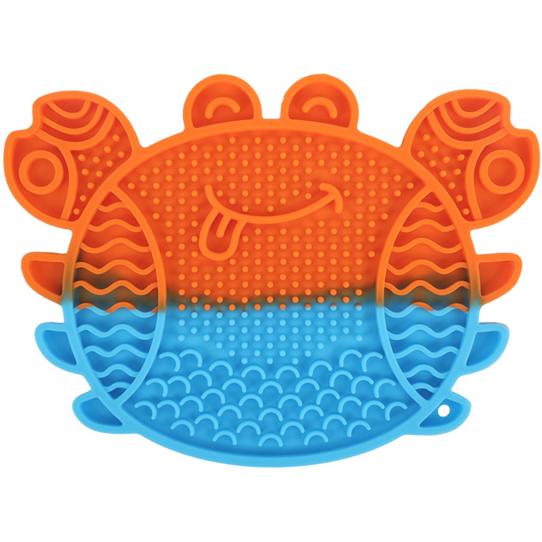 allforpaws Chillout Lick'A'Crab Cat Toy, Orange/Blue