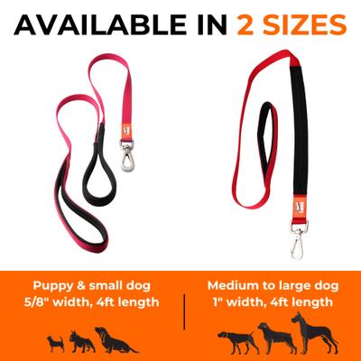 Show full view: Canny Standard Dog Leash for use with Canny Collar, Red, 0.5-in wide slide 5 of 7