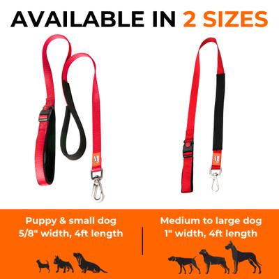Show full view: Canny Connect Dog Leash with Lockable Fixed Point Buckle, Black, 1-in wide slide 6 of 9