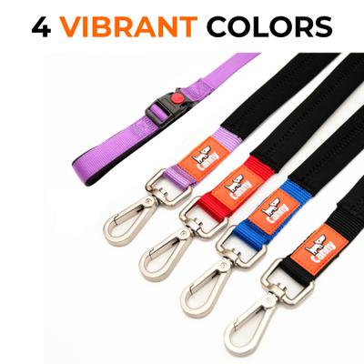 Show full view: Canny Connect Dog Leash with Lockable Fixed Point Buckle, Black, 1-in wide slide 7 of 9