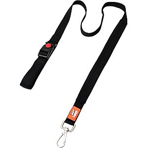Canny Connect Dog Leash with Lockable Fixed Point Buckle, Black, 1-in wide