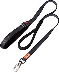 Canny Connect Dog Leash with Lockable Fixed Point Buckle, Black, 0.5-in wide