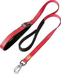Canny Connect Dog Leash with Lockable Fixed Point Buckle, Red, 0.5-in wide