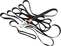 Canny Recall Extra Long Dog Training Leash, Black, 1-in wide, 23-ft long