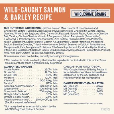 Show full view: CANIDAE PURE with Wholesome Grains Real Angus Beef & Barley Recipe + Real Salmon & Barley Recipe Dry Dog Food slide 9 of 9