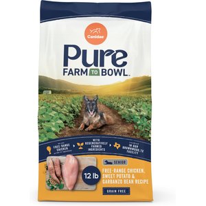 CANIDAE Grain-Free PURE Senior Limited Ingredient Chicken, Sweet Potato & Garbanzo Bean Recipe Dry Dog Food, 12-lb bag