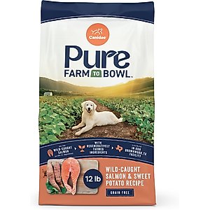 CANIDAE Pure Farm to Bowl Wild-Caught Salmon & Sweet Potato Recipe Dry Dog Food, 12-lb bag