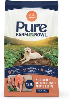 Show full view: CANIDAE PURE Limited Ingredient Salmon & Sweet Potato Recipe Canned Food + Salmon & Sweet Potato Recipe Dry Dog Food slide 6 of 9