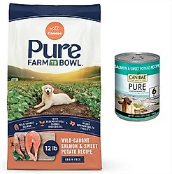 CANIDAE PURE Limited Ingredient Salmon & Sweet Potato Recipe Canned Food + Salmon & Sweet Potato Recipe Dry Dog Food