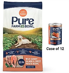 CANIDAE PURE Limited Ingredient Salmon & Sweet Potato Dry Food + Salmon & Sweet Potato Canned Dog Food