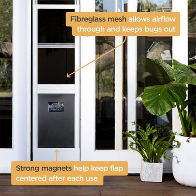 Show full view: Hakuna Pets All-Weather Patio Pet Door, White, Small slide 8 of 9