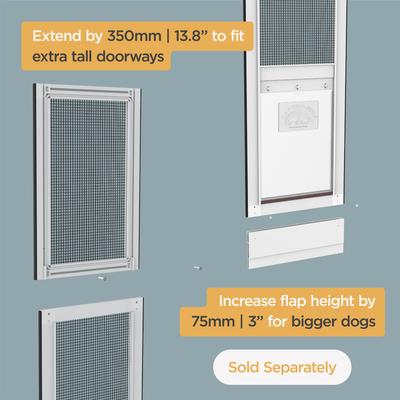 Show full view: Hakuna Pets All-Weather Patio Pet Door, White, Small slide 7 of 9