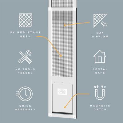 Show full view: Hakuna Pets All-Weather Patio Pet Door, White, Small slide 3 of 9