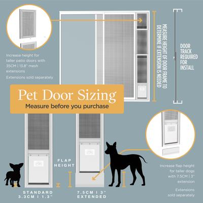 Show full view: Hakuna Pets All-Weather Patio Pet Door, White, Small slide 9 of 9