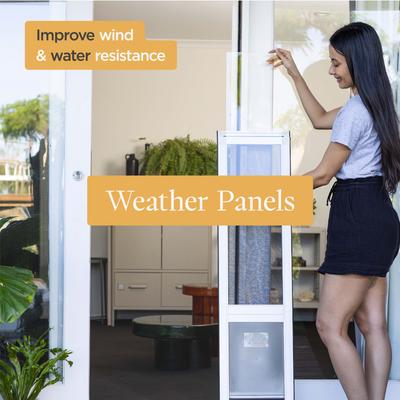 Show full view: Hakuna Pets All-Weather Patio Pet Door, White, Small slide 6 of 9