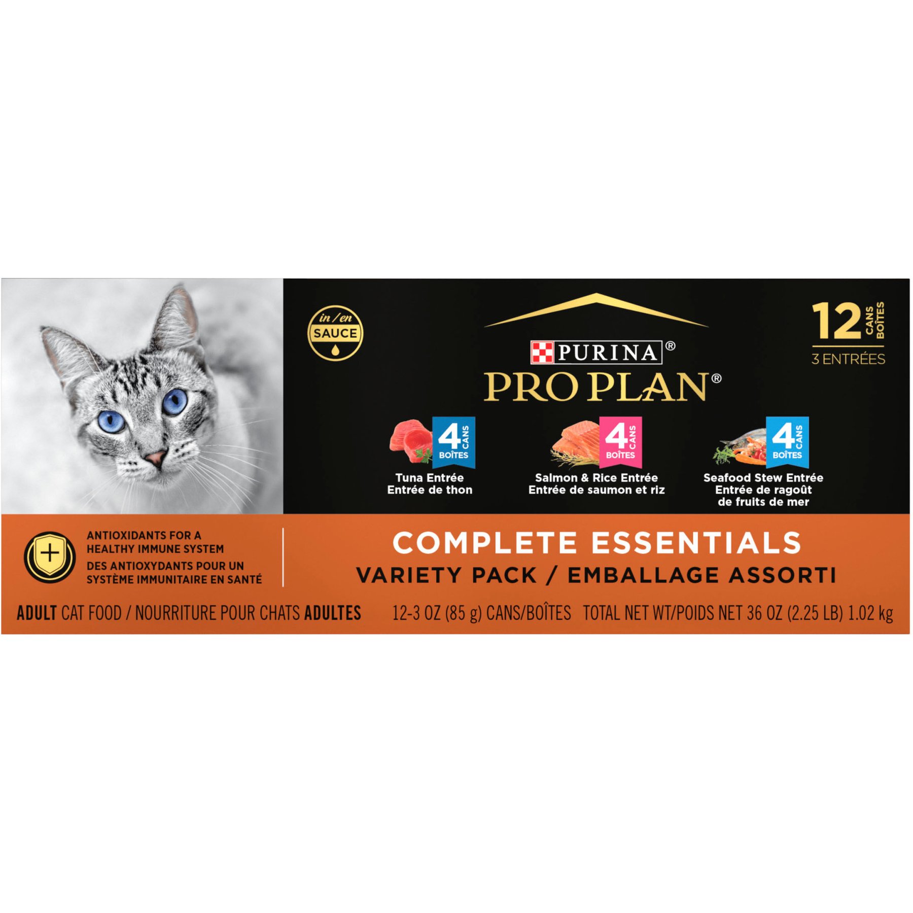 Purina Pro Plan Savor Seafood Variety Pack Cat Food, 3-oz, 24 ct