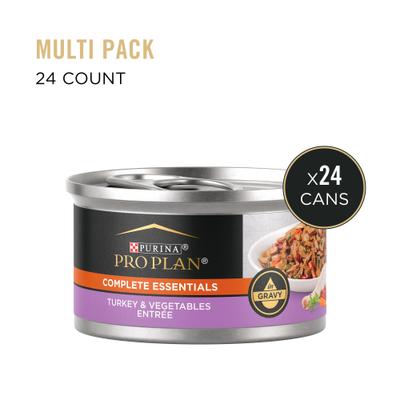 Show full view: Purina Pro Plan Complete Essentials Adult Turkey & Vegetable Entree in Gravy Canned Cat Food, 3-oz, case of 24 slide 3 of 12