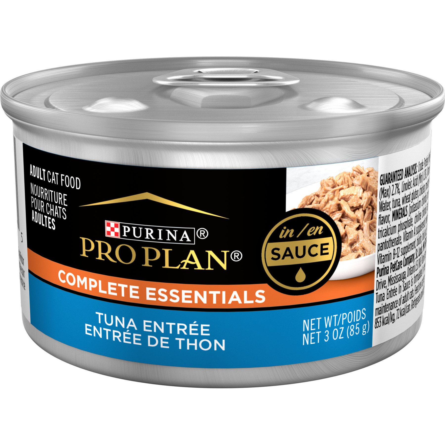 Purina Pro Plan Savor Adult Tuna Entree in Sauce Cat Food, 3-oz, 24 ct