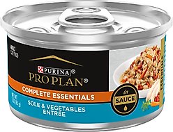 Purina Pro Plan Adult Sole & Vegetable Entree in Sauce Canned Cat Food, 3-oz, case of 24