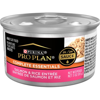 Purina Pro Plan Purina Pro Plan Adult Salmon & Rice Entree in Sauce Canned Cat Food, 3-oz can, case of 4